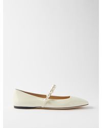 jimmy choo flats with pearls