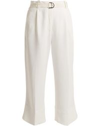 Moncler Pantalon raccourci à taille haute en crêpe - Multicolore