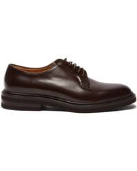 Brunello Cucinelli Polished Leather Derby Shoes - Brown