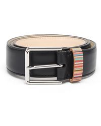 Paul Smith Signature Stripe Leather Belt - Multicolor