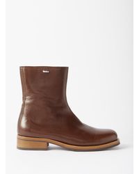 Our Legacy Camion Zipped Leather Boots in Brown for Men | Lyst