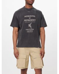 Represent - Horizons Logo-print Cotton-jersey T-shirt - Lyst