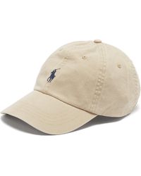Polo Ralph Lauren Logo-embroidered Cotton-twill Cap - Natural
