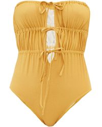 Solid & Striped Maillot de bain en lamé froncé The Paula - Métallisé