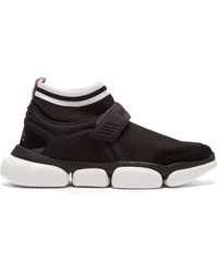 Moncler Baktha Stretch-knit Sneakers - Black