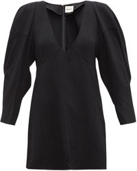 Khaite Haut en toile à manches blouson Jenny - Noir