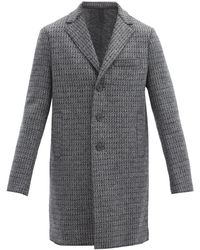 Harris Wharf London Pardessus en tweed de laine Donegal - Gris