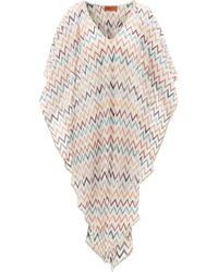 Missoni Metallic Zigzag Knit Kaftan - Multicolour