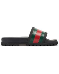 Gucci black pursuit shop pool slides