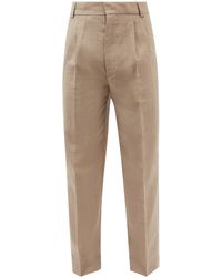Fear Of God High-rise Pleated Wool Trousers - Natural