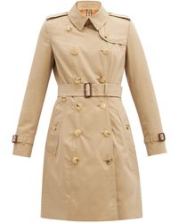 Burberry Chelsea Cotton-gabardine Trench Coat - Natural