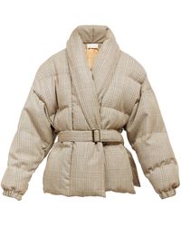 Alexandre Vauthier Oversized Plaid-houndstooth Padded Coat - Grey