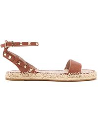 Valentino Rockstud Leather Espadrilles - Multicolour