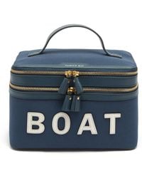 Anya Hindmarch Boat Recycled-canvas Vanity Case - Blue