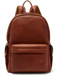 Brunello Cucinelli Grained Leather Backpack - Brown