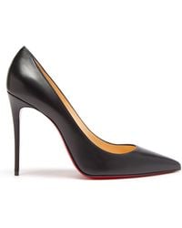 Christian Louboutin Kate 100 Point-toe Leather Court Shoes - Black