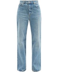 Paco Rabanne Washed-denim Wide-leg Jeans - Blue