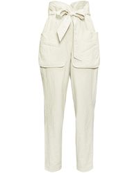 Étoile Isabel Marant Bessie Paperbag-waist Canvas Pants - Natural