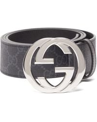 Gucci - GG-buckle Gg Supreme-canvas Belt - Lyst