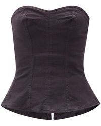 linen bustier marant strapless