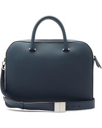 Burberry Olympia Leather Briefcase - Blue