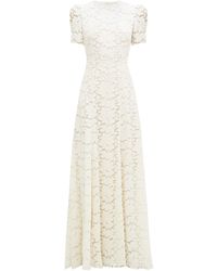 The Vampire's Wife The Night Sparrow Velvet-appliqué Tulle Gown - White