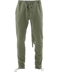 Fear Of God Classic Cotton-jersey Track Trousers - Green