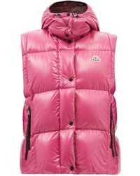 Moncler Luzule High-neck Quilted Down Gilet - Pink