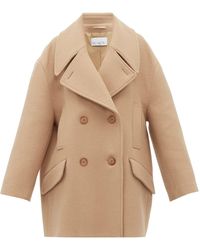 Raey Oversized Wool Pea Coat - Natural