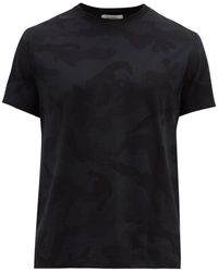 Valentino Camouflage-print Cotton-jersey T-shirt - Black