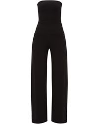 Norma Kamali Combinaison à bandeau en jersey technique - Noir