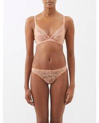 Agent Provocateur Leni Underwired Embroidered-tulle Bra - Natural