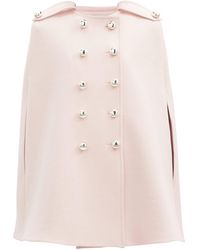 Giambattista Valli Cape en sergé à double boutonnage - Rose
