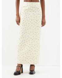 ShuShu/Tong - Floral-print Cotton-blend Maxi Skirt - Lyst