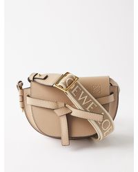 Loewe Gate Mini Leather Cross-body Bag - Natural