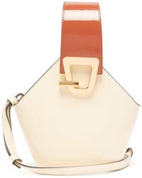 Danse Lente Johnny Mini Patent-leather Bucket Bag - Natural