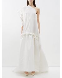 Vivienne Westwood Luna Adjustable-hem Recycled-taffeta Gown - White