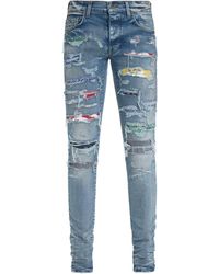Amiri Varsity Patch Denim Jeans in Blue for Men - Lyst