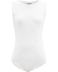 Jil Sander Seamless Round-neck Jersey Bodysuit - White