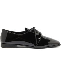Prada - Square-toe Patent-leather Shoes - Lyst