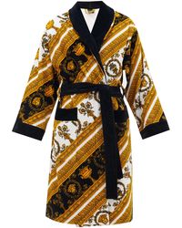 versace robe white and gold