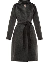 Herno Stand Collar Faux-fur Coat - Black