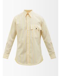 L.E.J Flap Pocket Striped Cotton-poplin Shirt - Multicolour