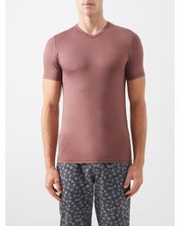 Zimmerli 700 Pureness V-neck Modal-blend Jersey T-shirt - Multicolour