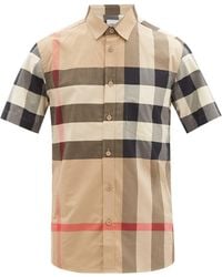 Burberry Somerton Checked Regular-fit Stretch-cotton Shirt - Multicolour