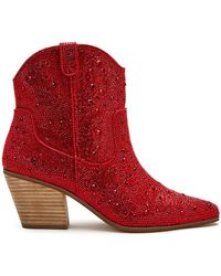Matisse Harlow Western Ankle Boot - Red