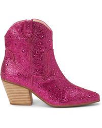 Matisse Harlow Western Ankle Boot - Purple