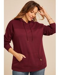 maurices - Plus Size Homeward Knit Trim Hoodie - Lyst