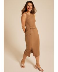 maurices - 24/7 Bare Twist Waist Midi Dress - Lyst