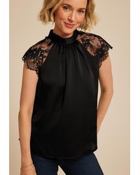 maurices - Lace Short Sleeve Blouse - Lyst